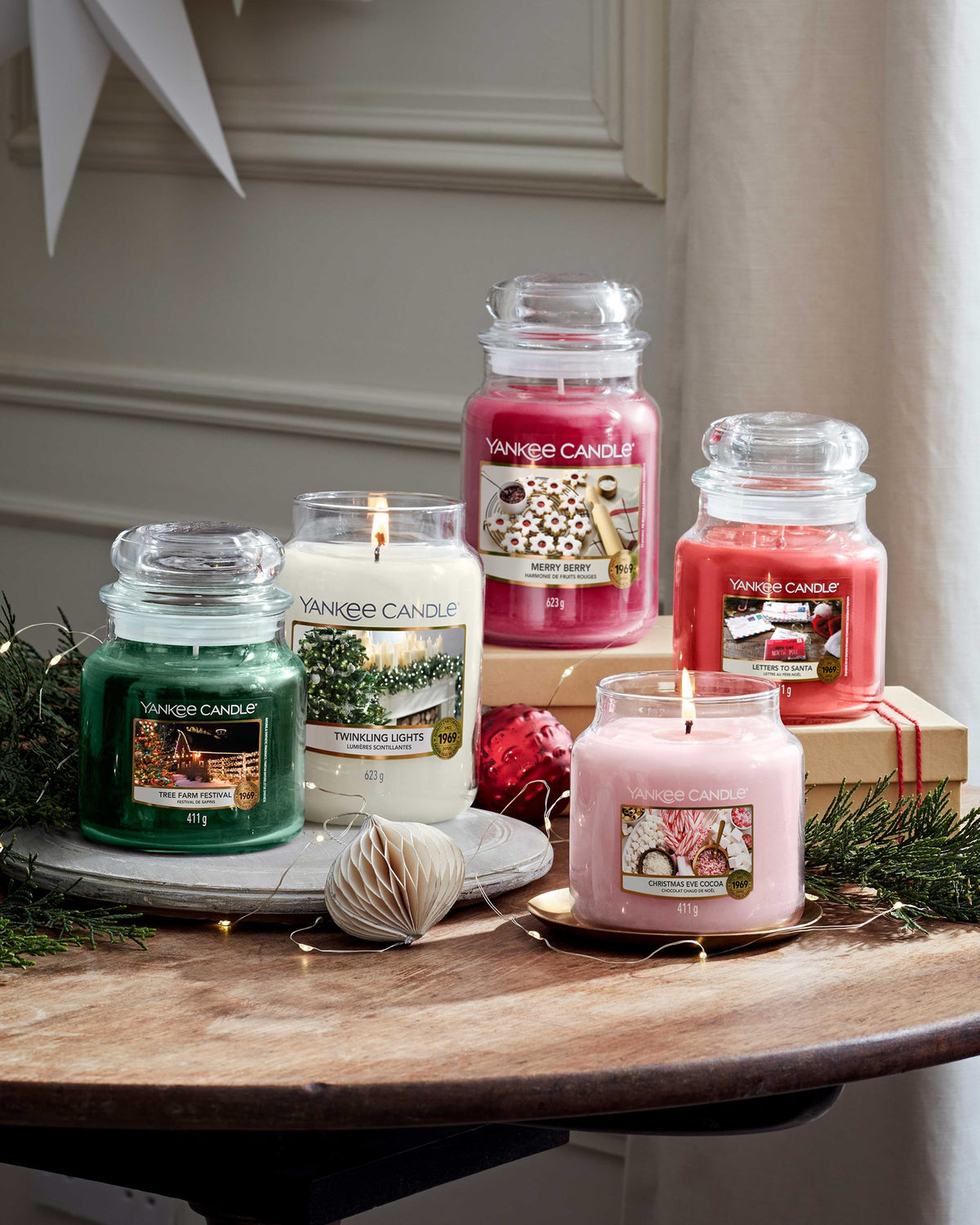 Confezione 12 Candele Votive in Vetro Snow Globe Wonderland YANKEE