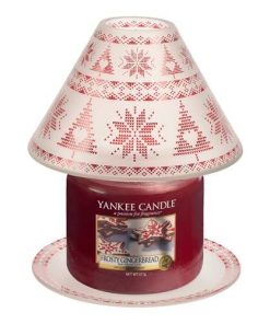 RED NORDIC FROSTED GLASS -Yankee Candle- Paralume e Piatto Grande Yankee  Candle