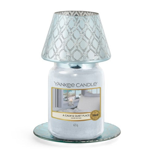 SAVOY -Yankee Candle- Paralume e Piatto Grande Blu Yankee Candle